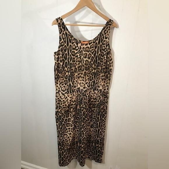 Joe Fresh Leopard Print Loose Fitting Sundress with Pockets Large - Picture 3 of 4